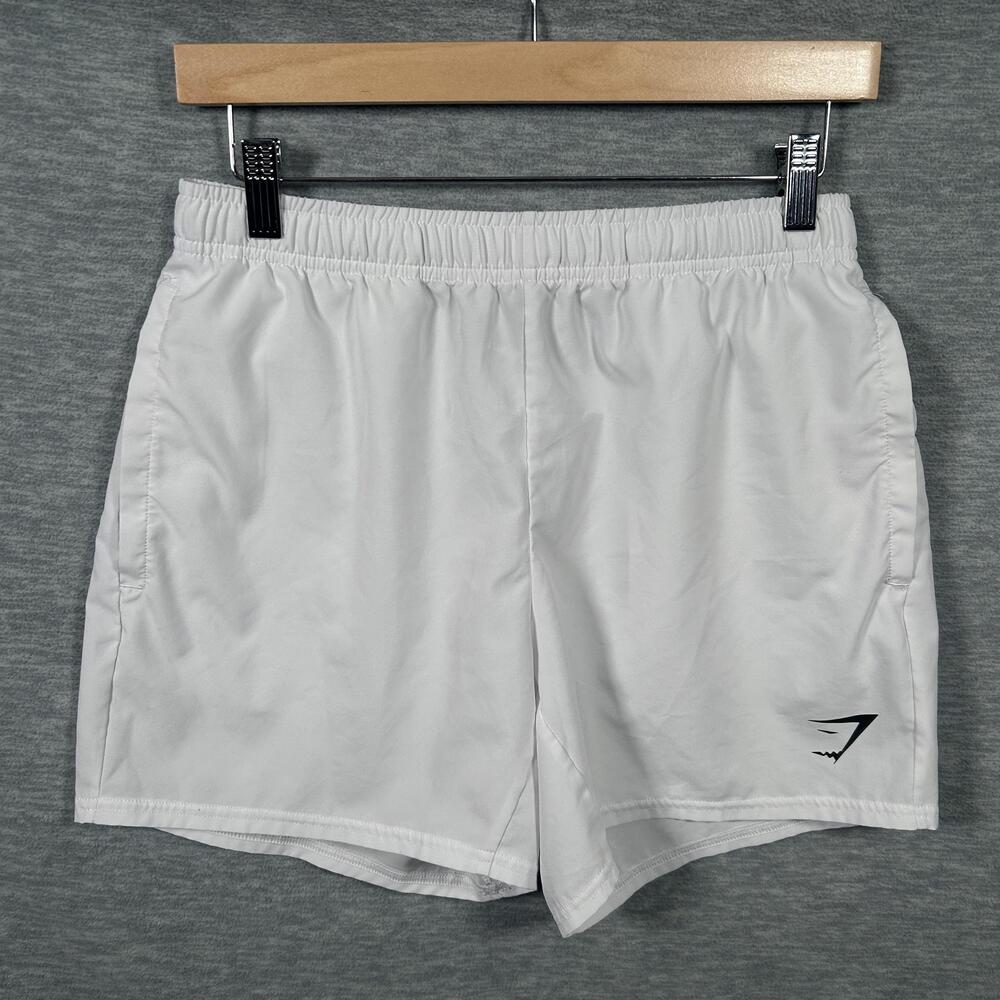 Gymshark Running Shorts Men M White 5" Lightweight Training Athletic Lightweight